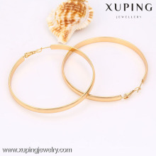 90485-Xuping Jewelry Fashion Hot Sale 18K Gold Plated Big Round Earrings